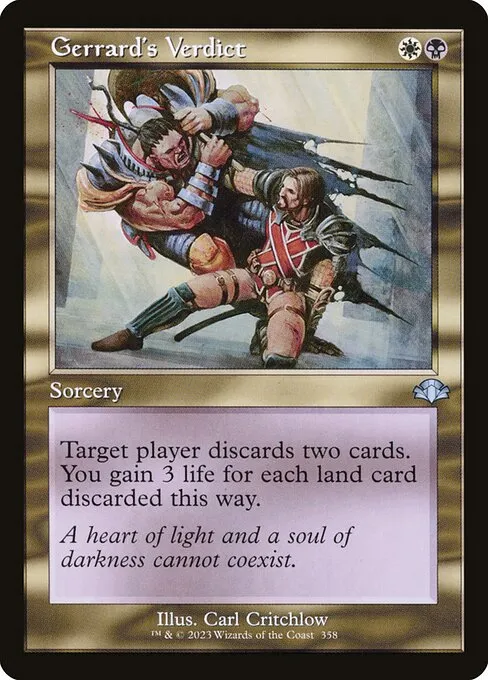 Gerrard's Verdict · Dominaria Remastered 358/457
