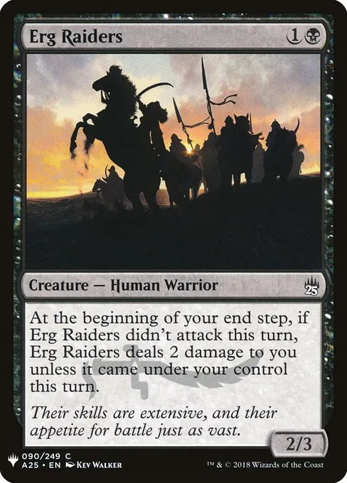 Erg Raiders · The List A25-90/5050