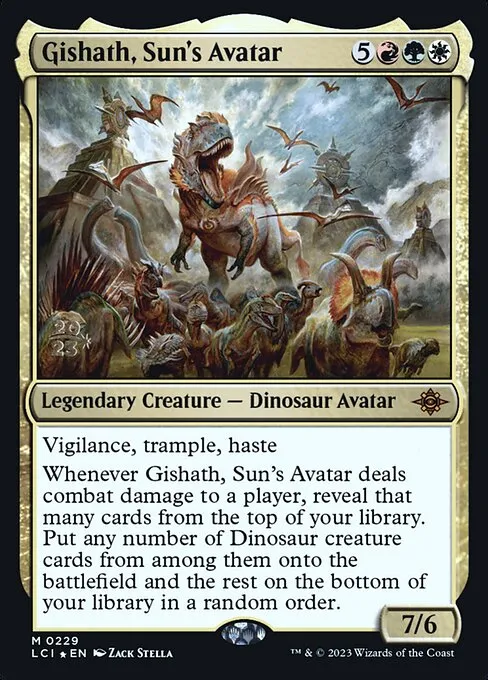 Gishath, Sun's Avatar · The Lost Caverns of Ixalan Promos 229s/136