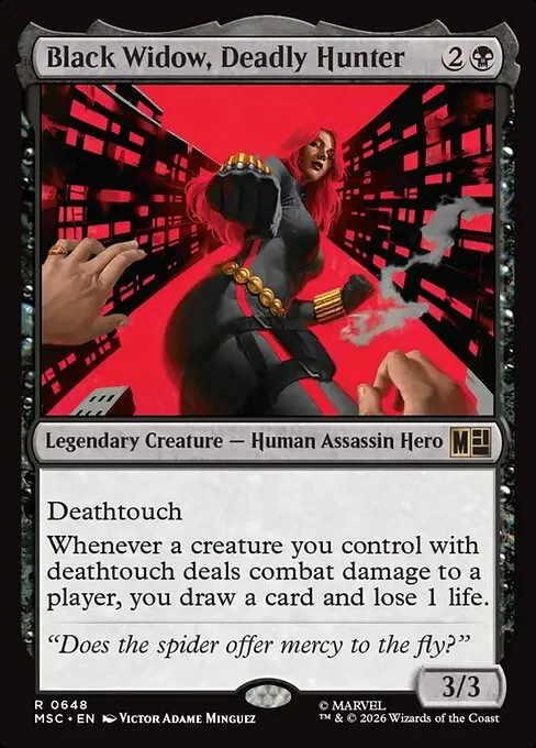 Black Widow, Deadly Hunter · Marvel Super Heroes Commander 648/9