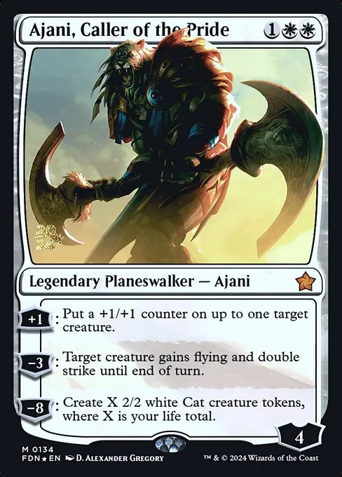 Ajani, Caller of the Pride · Foundations Promos 134s/106