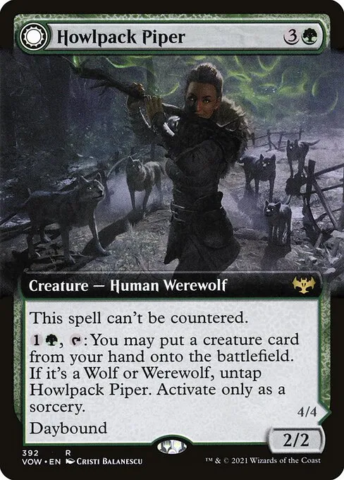 Howlpack Piper // Wildsong Howler · Innistrad: Crimson Vow 392/423