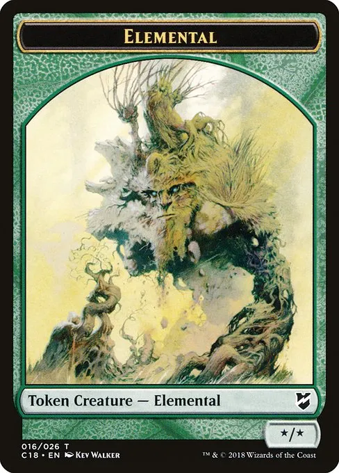 Elemental · Commander 2018 Tokens 16/26