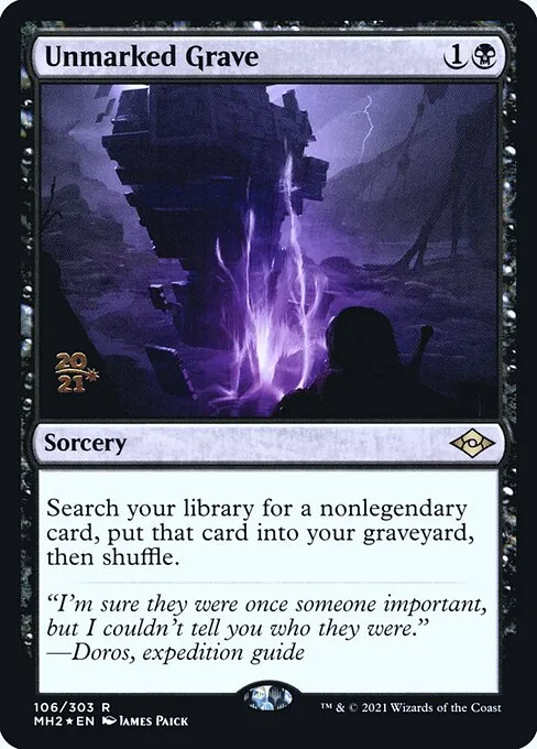 Unmarked Grave · Modern Horizons 2 Promos 106s/86