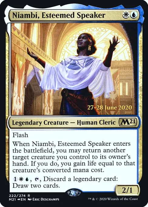 Niambi, Esteemed Speaker · Core Set 2021 Promos 222s/137