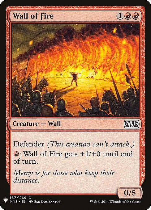 Wall of Fire · The List M15-167/5050