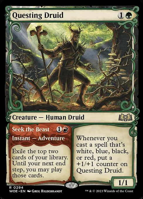Questing Druid // Seek the Beast · Wilds of Eldraine 294/381