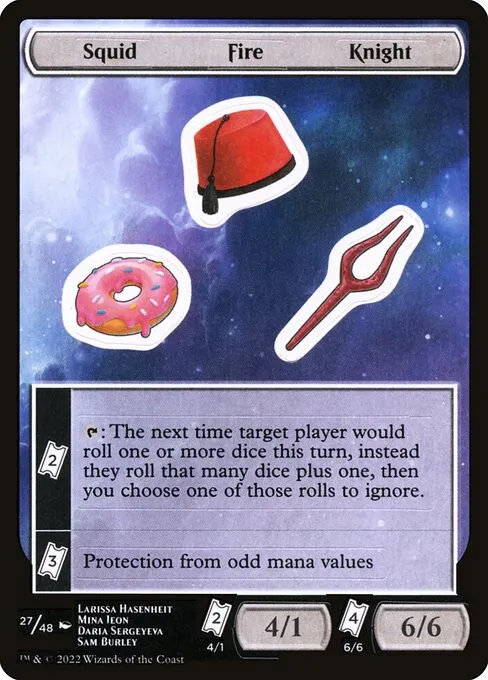 Squid Fire Knight · Unfinity Sticker Sheets 27/48