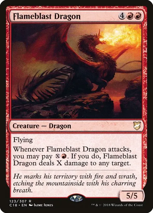 Flameblast Dragon · Commander 2018 123/307