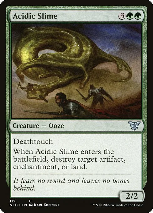 Acidic Slime · Neon Dynasty Commander 112/179