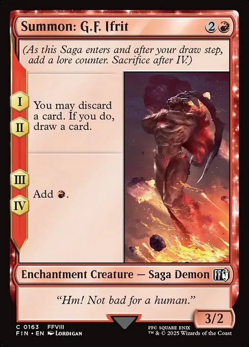 Summon: G.F. Ifrit · Final Fantasy 163/599