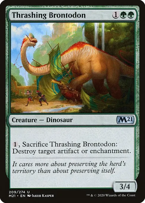 Thrashing Brontodon · Core Set 2021 209/397