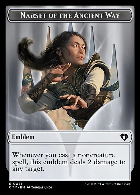 Narset of the Ancient Way Emblem · Commander Masters Tokens 81/81