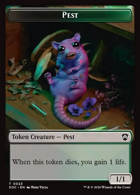 Pest · Secrets of Strixhaven Commander Tokens 23/30