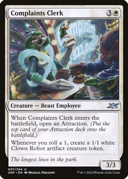 Complaints Clerk · Unfinity 7/639