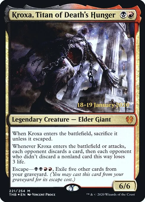 Kroxa, Titan of Death's Hunger · Theros Beyond Death Promos 221s/137