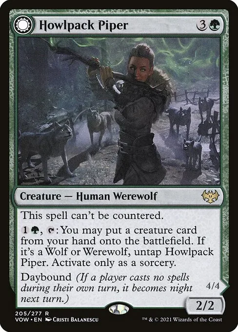 Howlpack Piper // Wildsong Howler · Innistrad: Crimson Vow 205/423