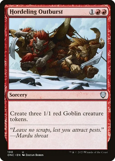 Hordeling Outburst · Phyrexia: All Will Be One Commander 100/174