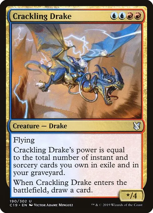 Crackling Drake · Commander 2019 190/302