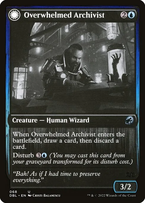 Overwhelmed Archivist // Archive Haunt · Innistrad: Double Feature 68/535