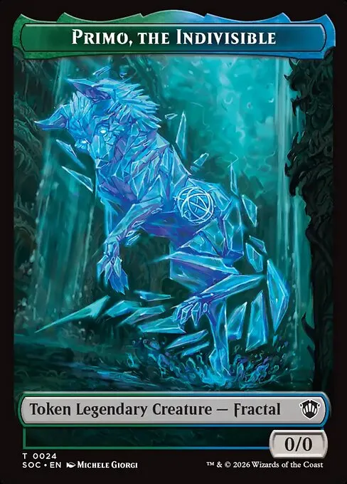 Primo, the Indivisible · Secrets of Strixhaven Commander Tokens 24/30