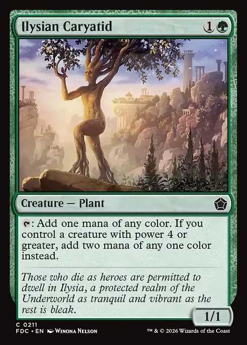 Ilysian Caryatid · Foundations Commander 211/3