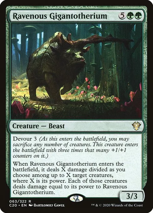 Ravenous Gigantotherium · Commander 2020 63/322