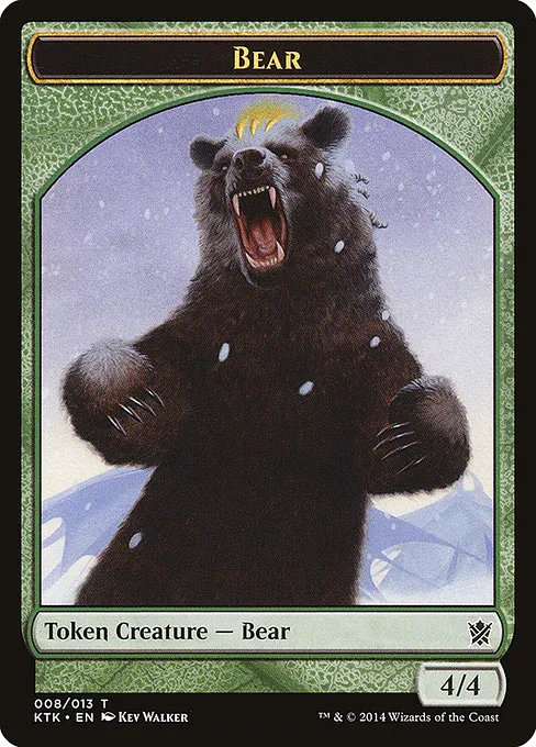 Bear · Khans of Tarkir Tokens 8/13