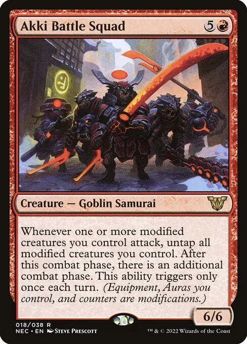 Akki Battle Squad · Neon Dynasty Commander 18/179