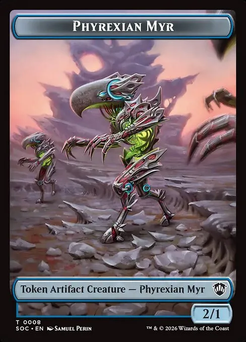 Phyrexian Myr · Secrets of Strixhaven Commander Tokens 8/30