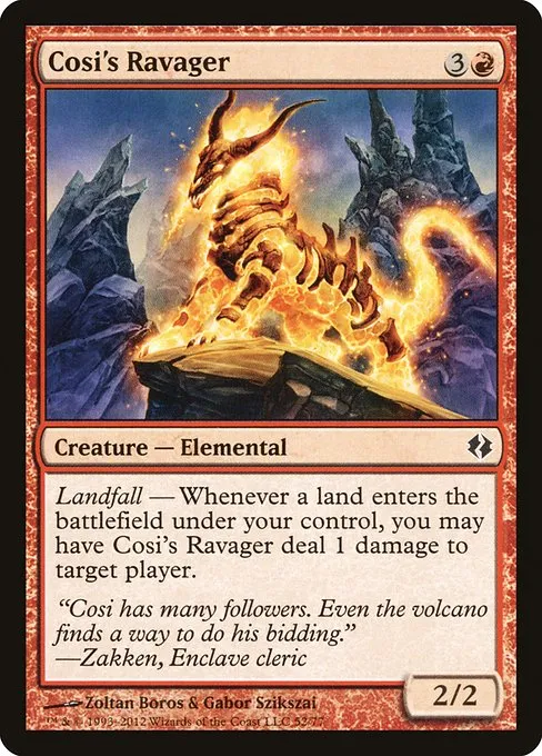 Cosi's Ravager · Duel Decks: Venser vs. Koth 52/77