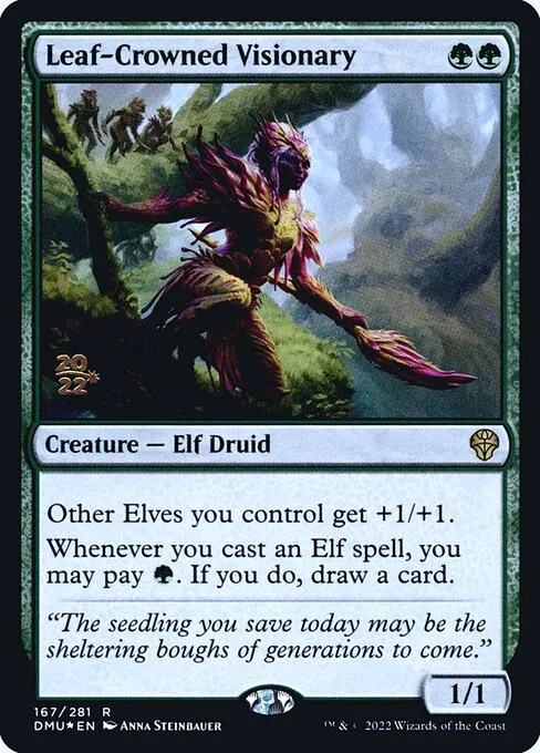 Leaf-Crowned Visionary · Dominaria United Promos 167s/161