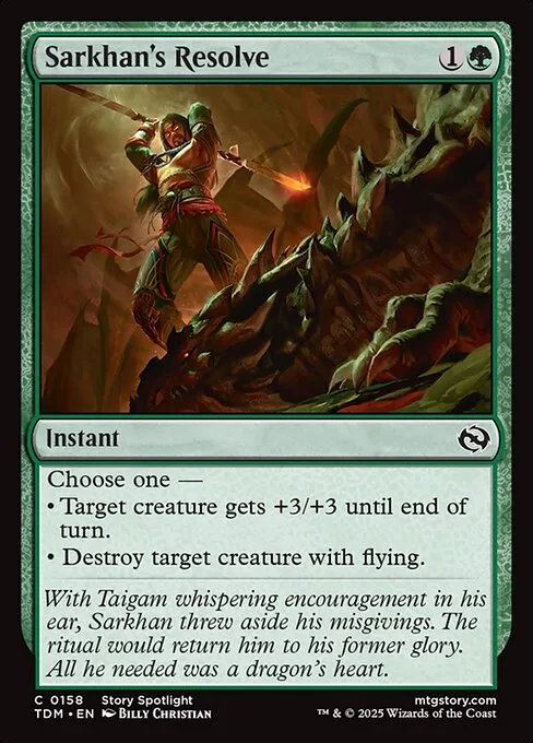 Sarkhan's Resolve · Tarkir: Dragonstorm 158/427