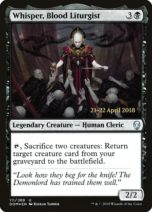 Whisper, Blood Liturgist · Dominaria Promos 111s/118