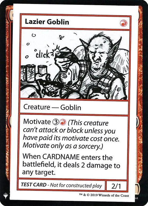 Lazier Goblin · Mystery Booster Playtest Cards 2019 56/121