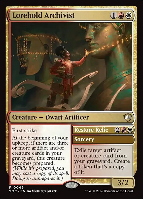 Lorehold Archivist // Restore Relic · Secrets of Strixhaven Commander 49/426