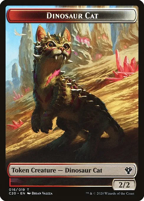 Dinosaur Cat · Commander 2020 Tokens 16/20