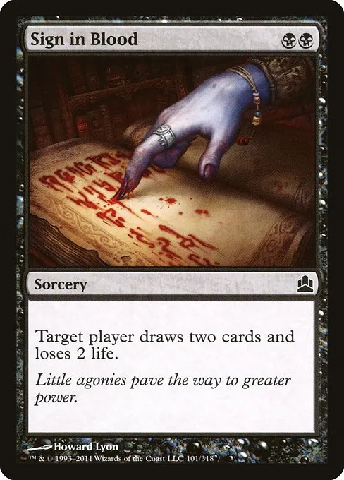 Sign in Blood · Commander 2011 101/318
