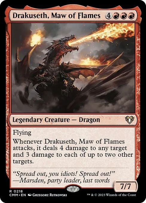 Drakuseth, Maw of Flames · Commander Masters 218/1067