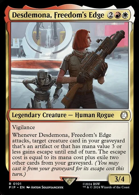 Desdemona, Freedom's Edge · Fallout 101/1068