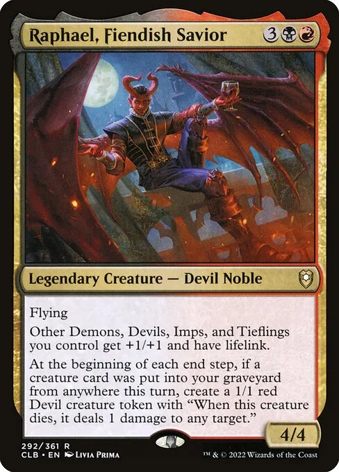 Raphael, Fiendish Savior · Commander Legends: Battle for Baldur's Gate 292/936