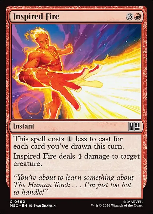 Inspired Fire · Marvel Super Heroes Commander 690/9