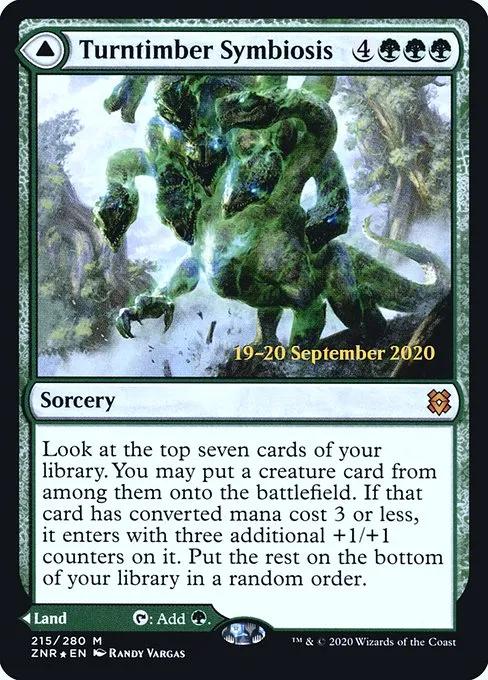 Turntimber Symbiosis // Turntimber, Serpentine Wood · Zendikar Rising Promos 215s/153