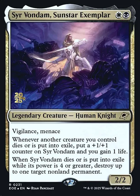 Syr Vondam, Sunstar Exemplar · Edge of Eternities Promos 231s/160