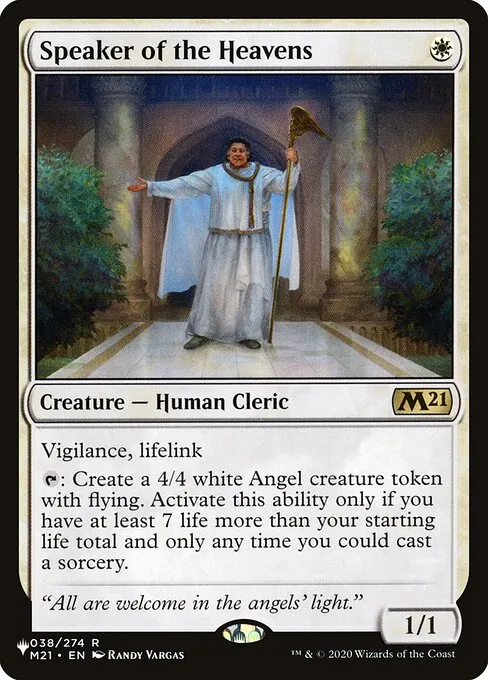 Speaker of the Heavens · The List M21-38/5050
