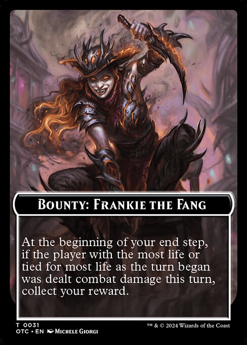 Bounty: Frankie The Fang // Wanted! · Outlaws of Thunder Junction Commander Tokens 31/41
