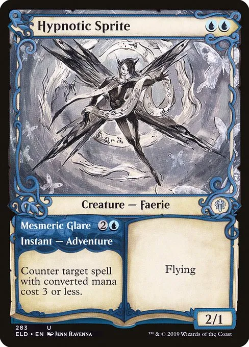 Hypnotic Sprite // Mesmeric Glare · Throne of Eldraine 283/398