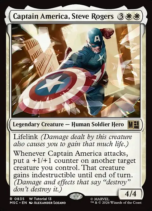 Captain America, Steve Rogers · Marvel Super Heroes Commander 835/9
