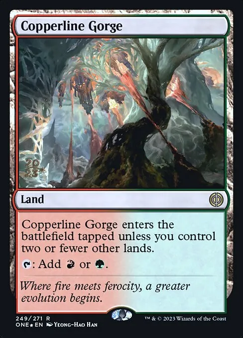 Copperline Gorge · Phyrexia: All Will Be One Promos 249s/160