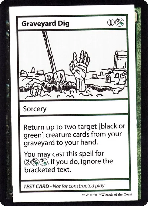 Graveyard Dig · Mystery Booster Playtest Cards 2021 92/121